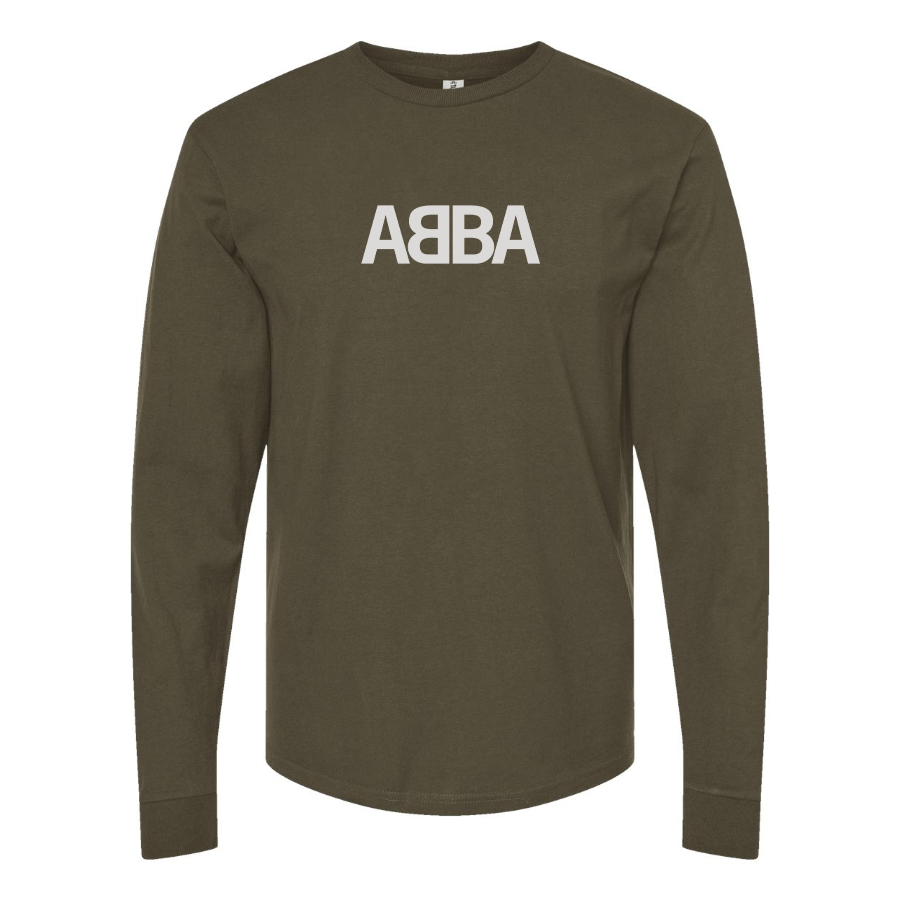 Men's Abba Logo Cotton Long Sleeve T-Shirt