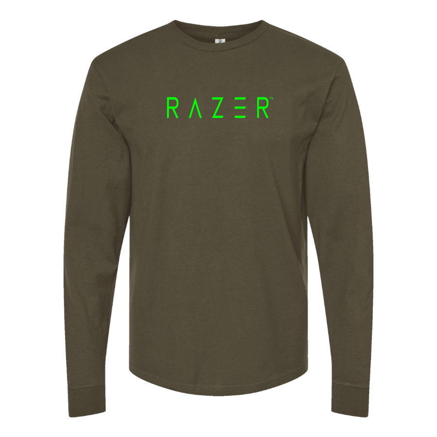Men's Raze Logo Cotton Long Sleeve T-Shirt