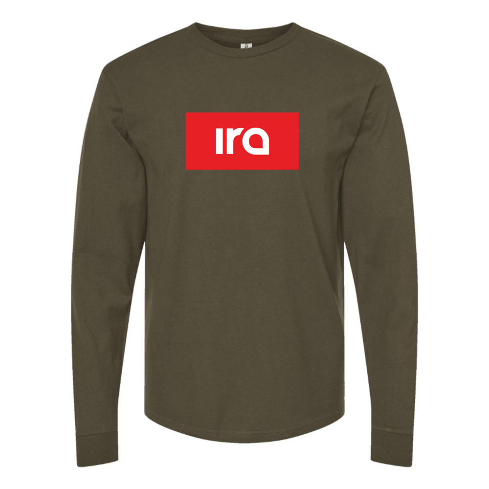 Men's IRA Logo Cotton Long Sleeve T-Shirt