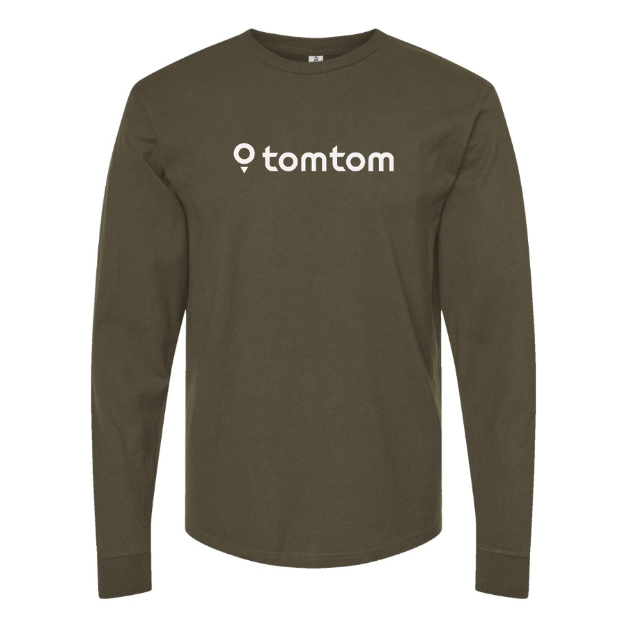 Men's TomTom Logo Cotton Long Sleeve T-Shirt