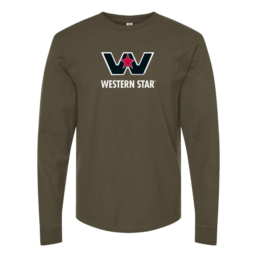 Men's Western Star Logo Cotton Long Sleeve T-Shirt