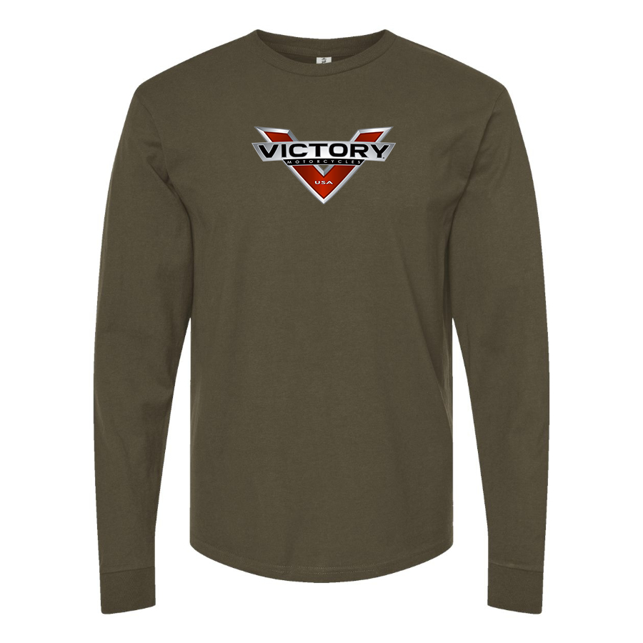 Men's Victory Logo Cotton Long Sleeve T-Shirt