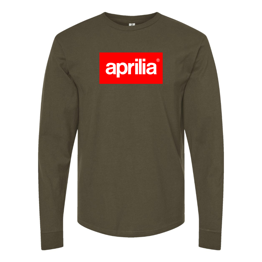 Men's Aprilia Logo Cotton Long Sleeve T-Shirt