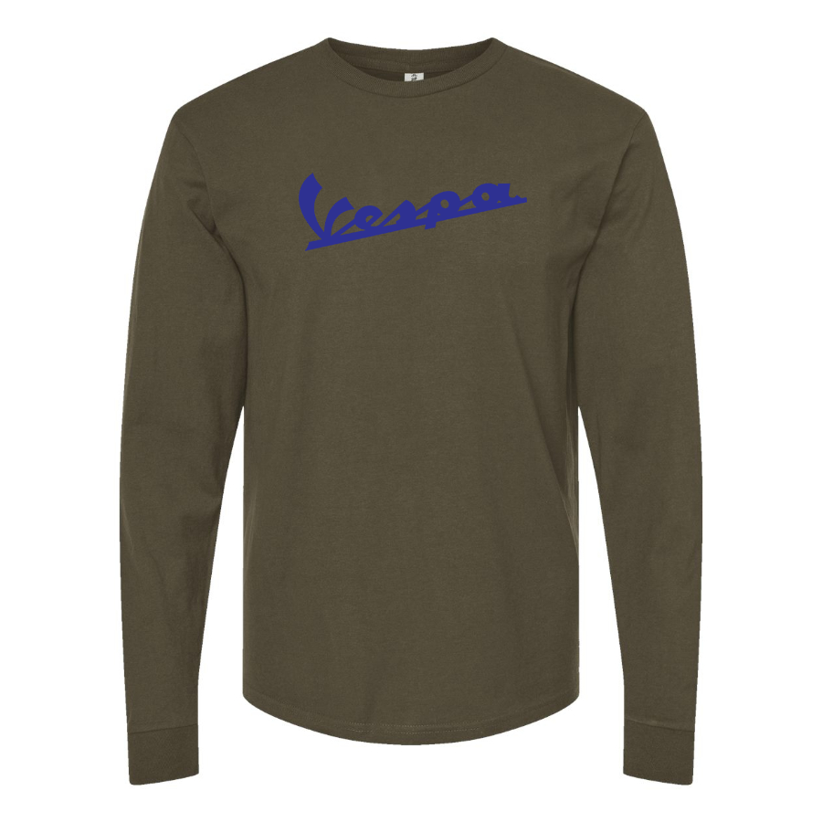 Men's Vespa Logo Cotton Long Sleeve T-Shirt
