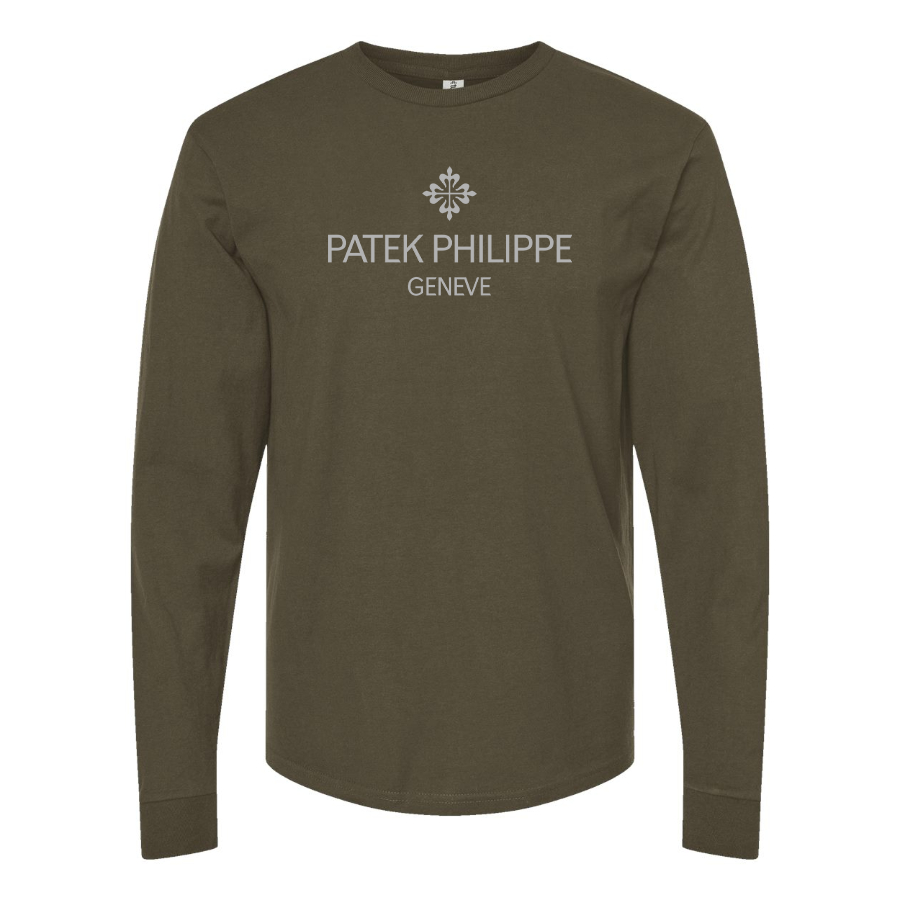 Men's Patek Philippe Logo Cotton Long Sleeve T-Shirt