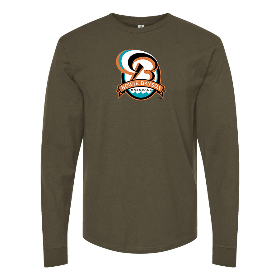 Men's Bowie BaySox Logo Cotton Long Sleeve T-Shirt