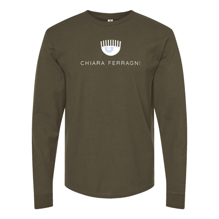 Men's Chiara Ferragni Collection Logo Cotton Long Sleeve T-Shirt
