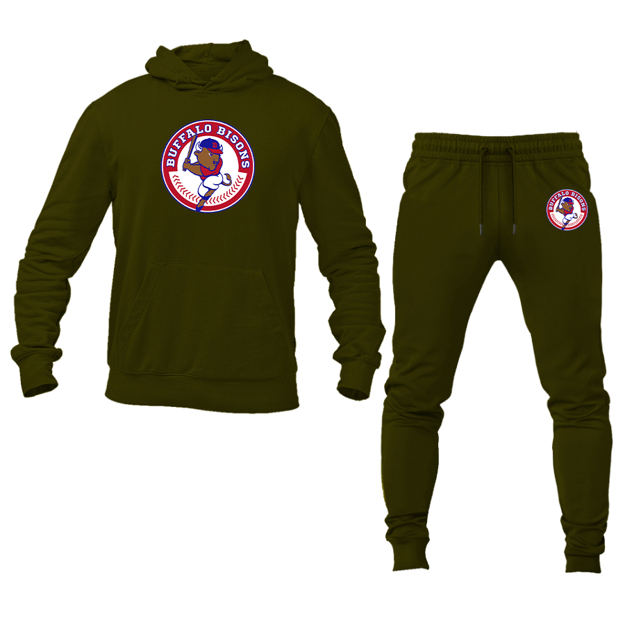 Men's Buffalo Bisons Logo Hoodie Joggers Set