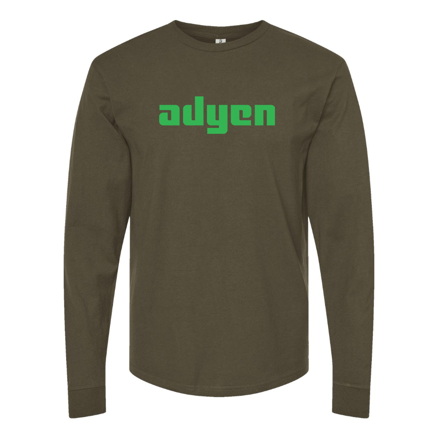 Men's Adyen Logo Cotton Long Sleeve T-Shirt
