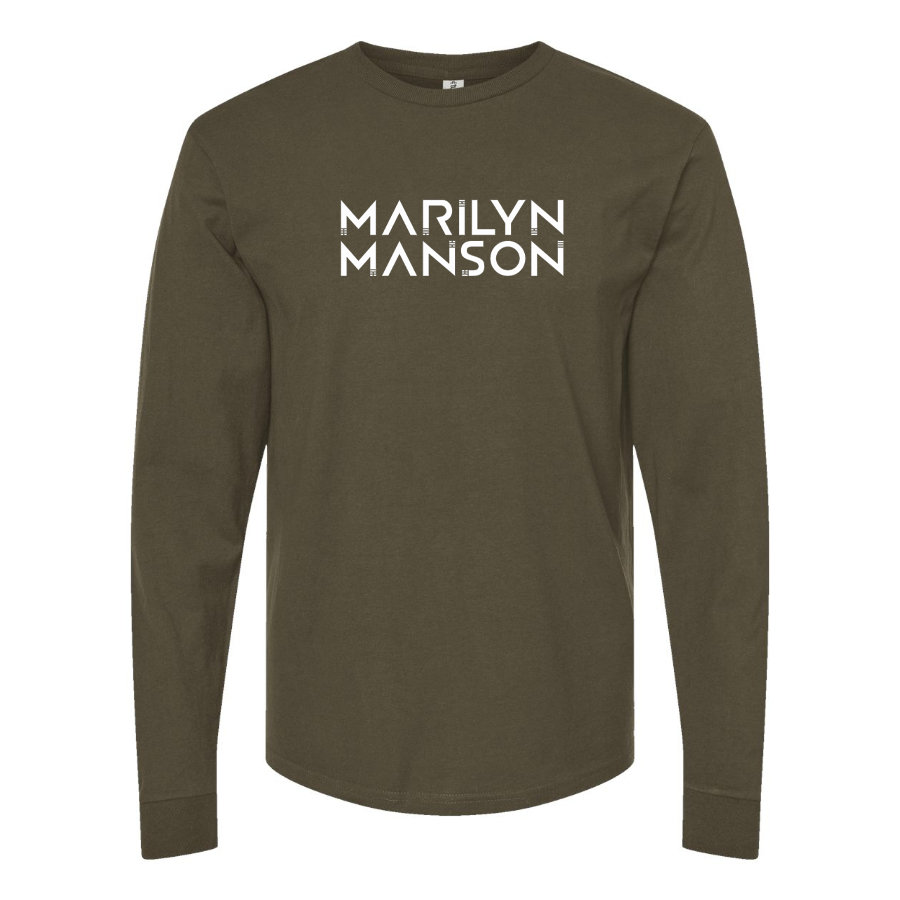 Men's Marilyn Manson Logo Cotton Long Sleeve T-Shirt