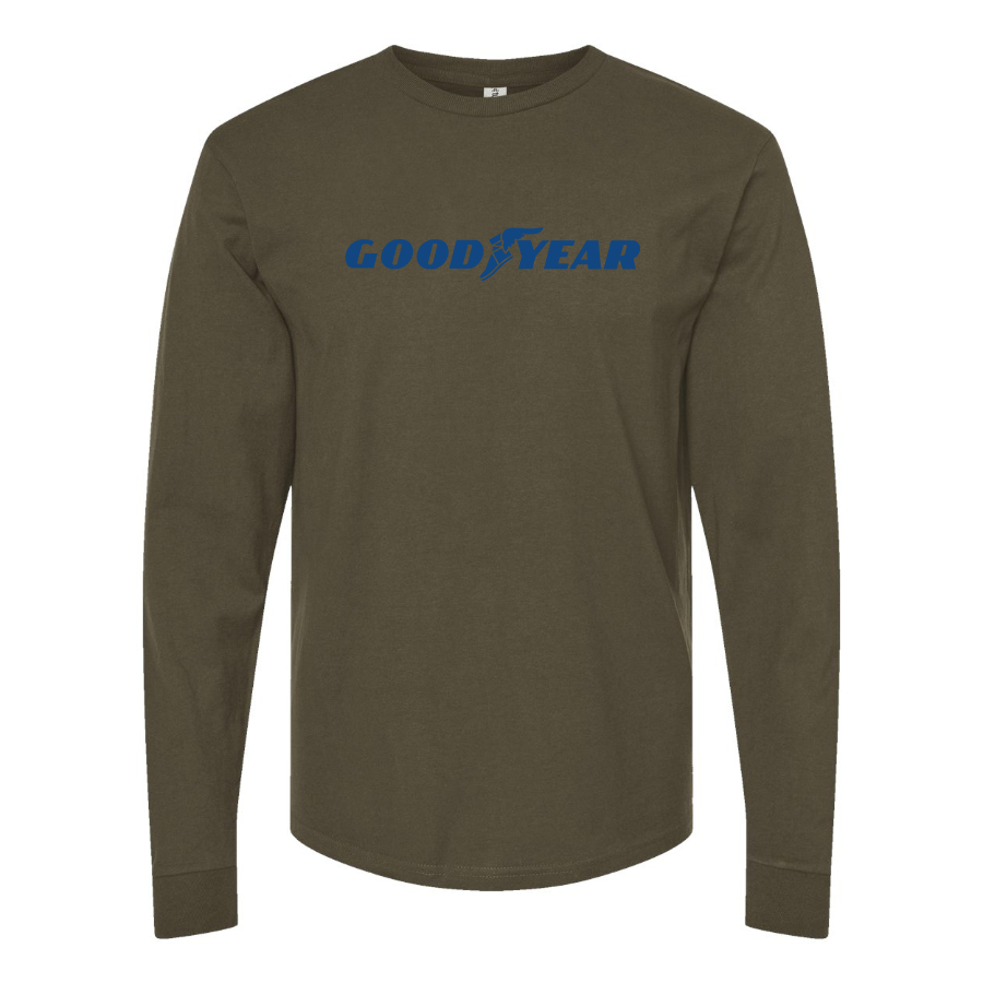 Men's Goodyear Logo Cotton Long Sleeve T-Shirt