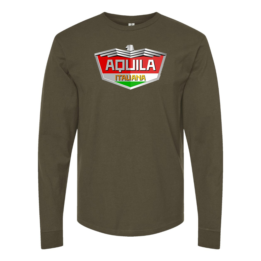 Men's Aquila Italiana Logo Cotton Long Sleeve T-Shirt