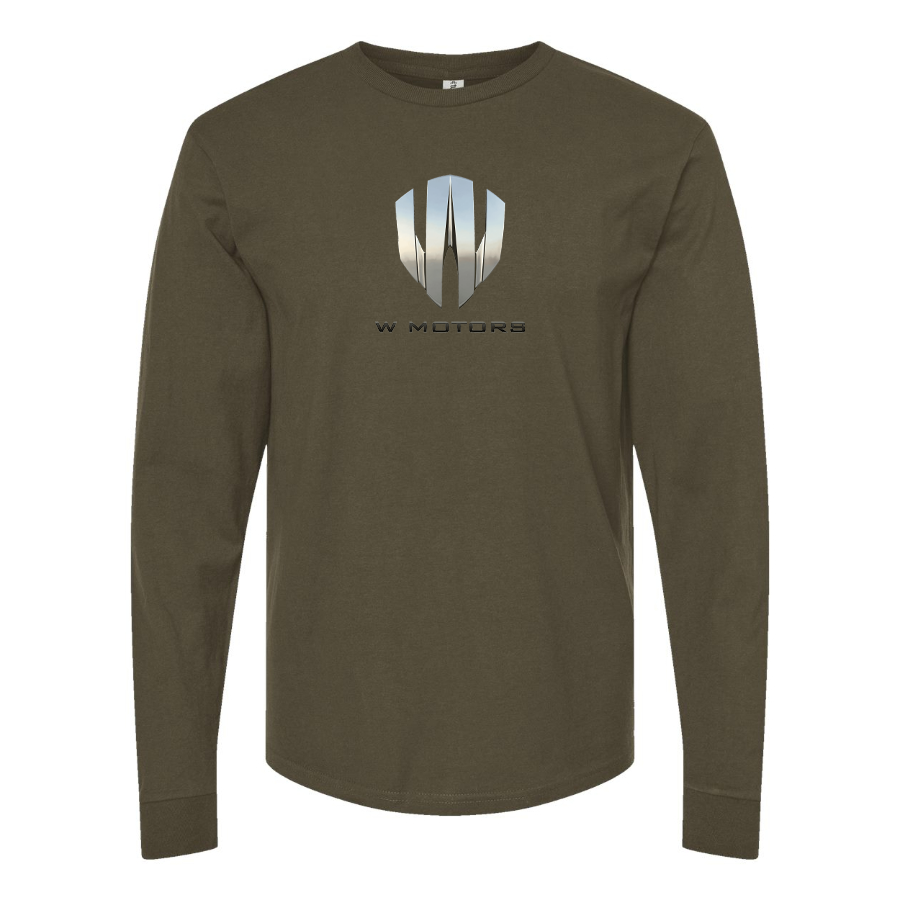 Men's W Motors Logo Cotton Long Sleeve T-Shirt