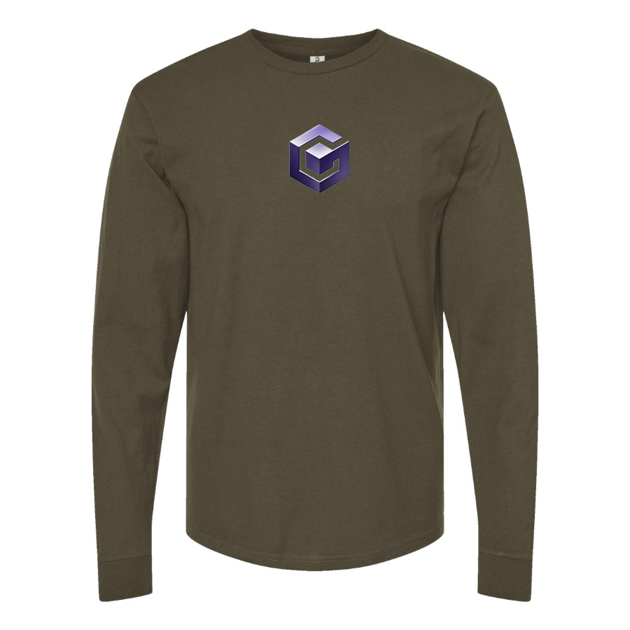 Men's Nintendo GameCube Logo Cotton Long Sleeve T-Shirt