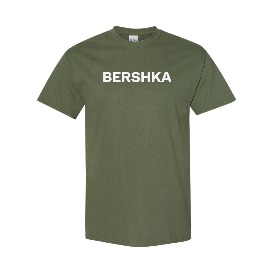 Men's Bershka Logo Cotton T-Shirt