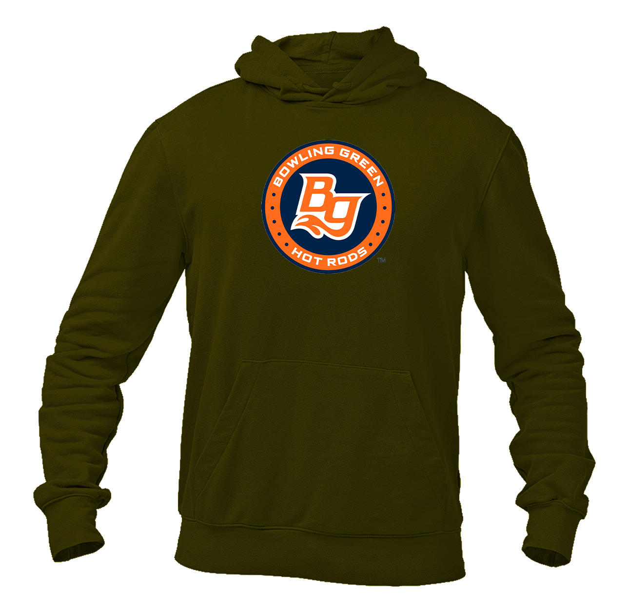 Men's Bowling Green Hot Rods Logo Pullover Hoodie