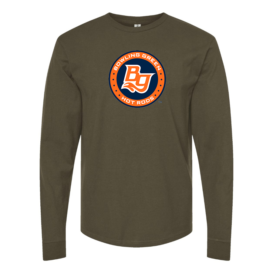 Men's Bowling Green Hot Rods Logo Cotton Long Sleeve T-Shirt