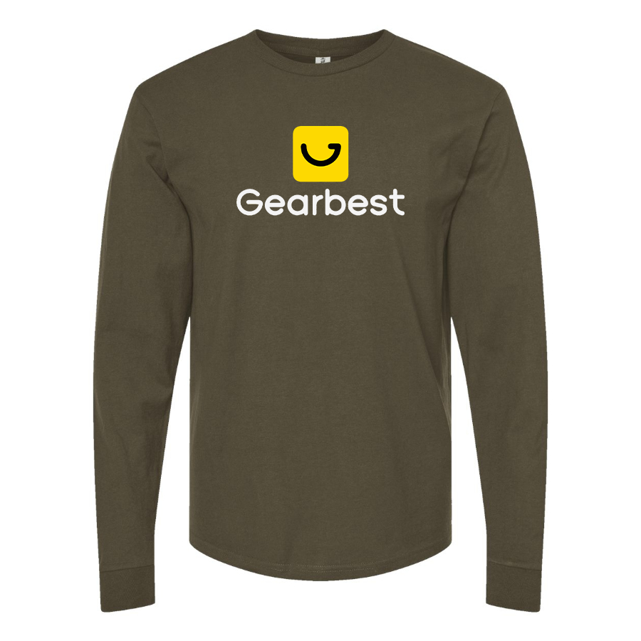 Men's Gearbest Logo Cotton Long Sleeve T-Shirt