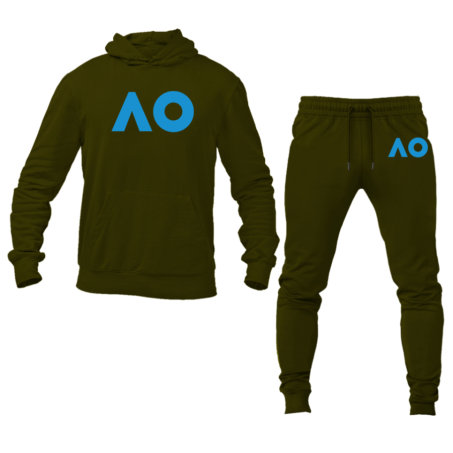 Men's Australian Open Logo Hoodie Joggers Set