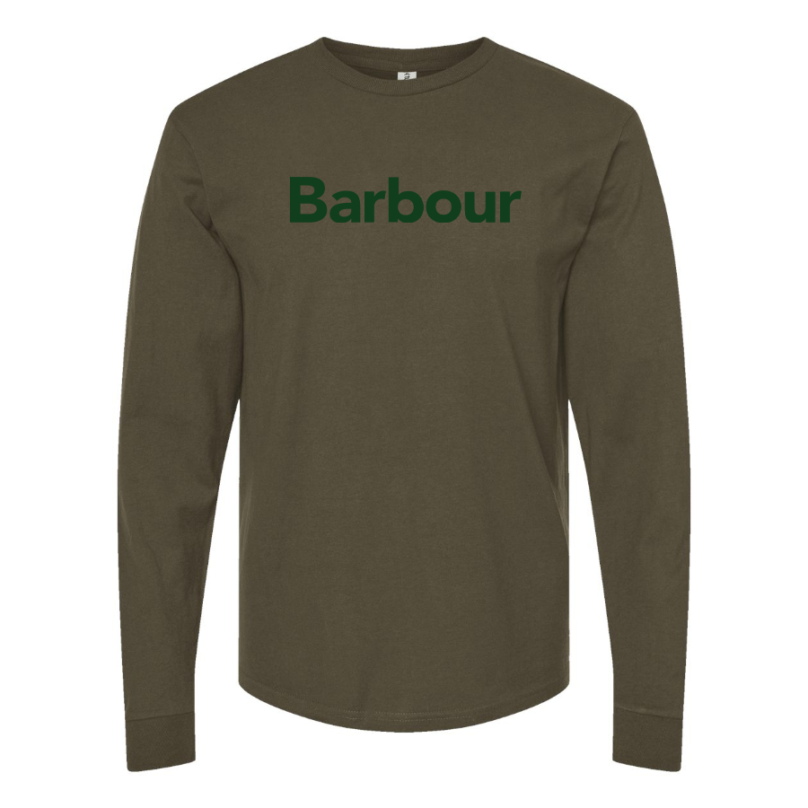 Men's Barbour Logo Cotton Long Sleeve T-Shirt