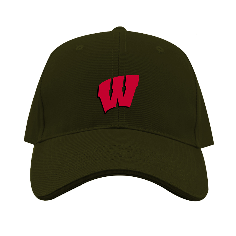 Wisconsin Badgers Logo Dad Baseball Cap Hat