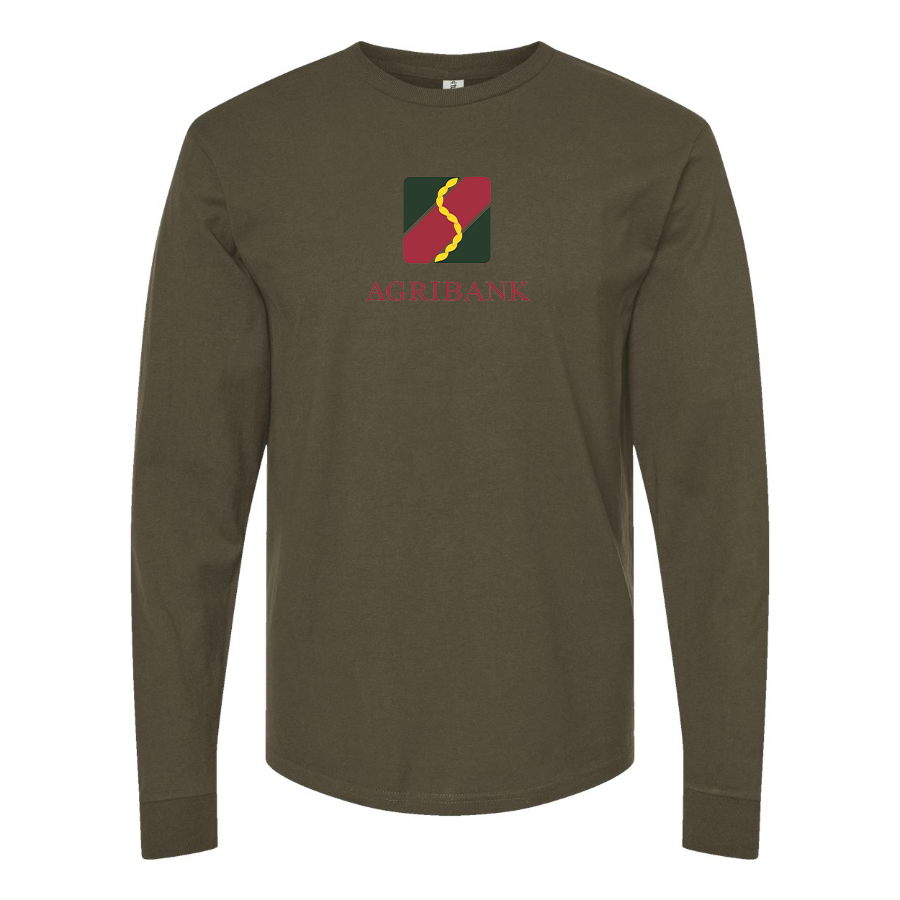 Men's Agribank Logo Cotton Long Sleeve T-Shirt