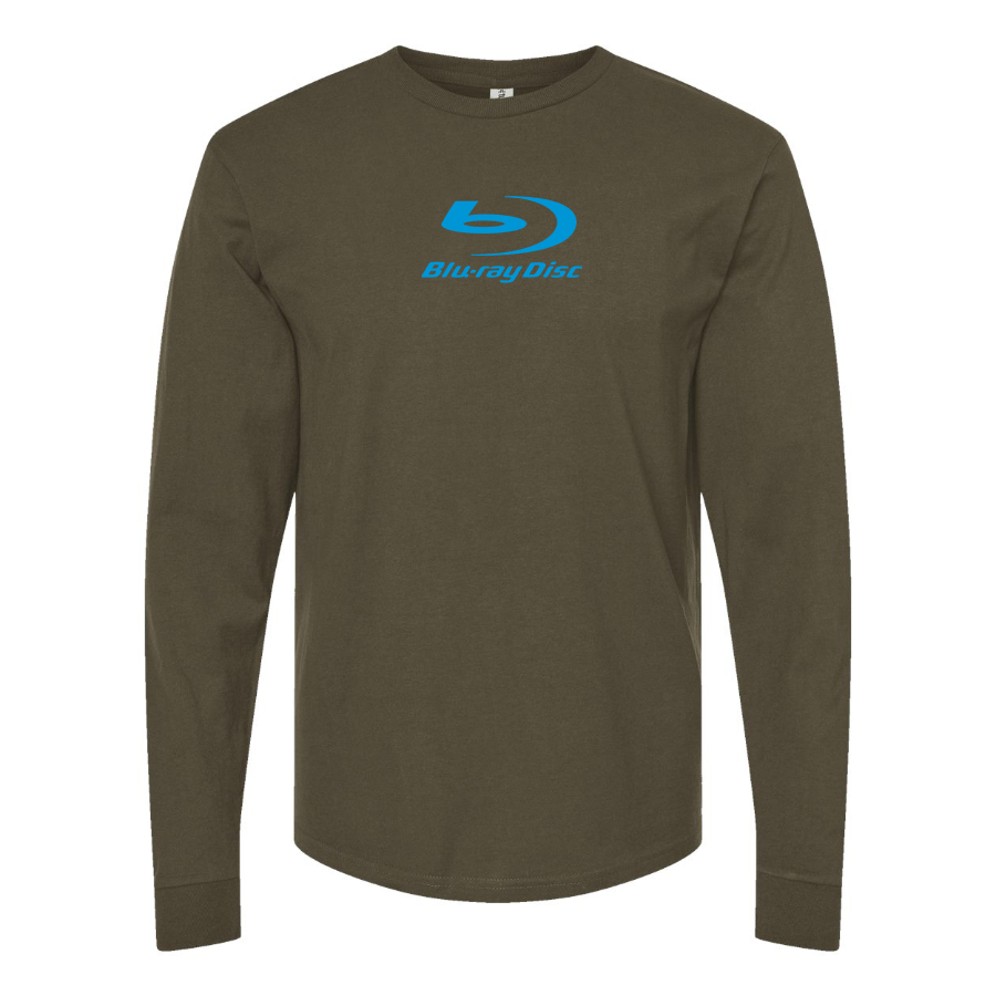 Men's Blu-ray Disc Logo Cotton Long Sleeve T-Shirt
