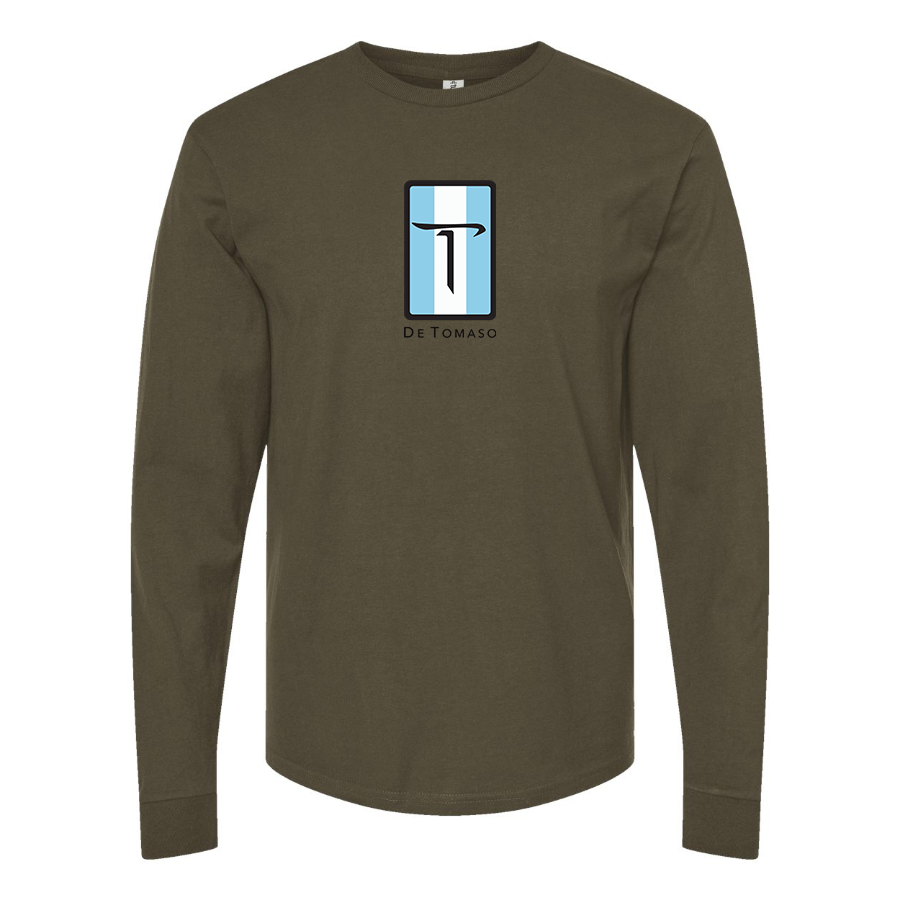 Men's De Tomaso Logo Cotton Long Sleeve T-Shirt