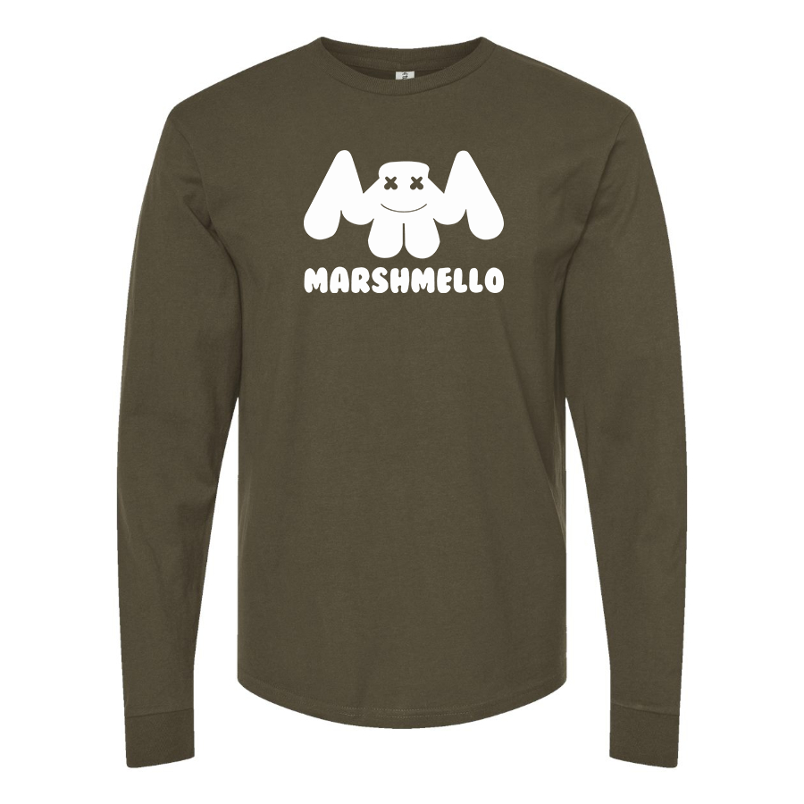 Men's Marshmello Logo Cotton Long Sleeve T-Shirt