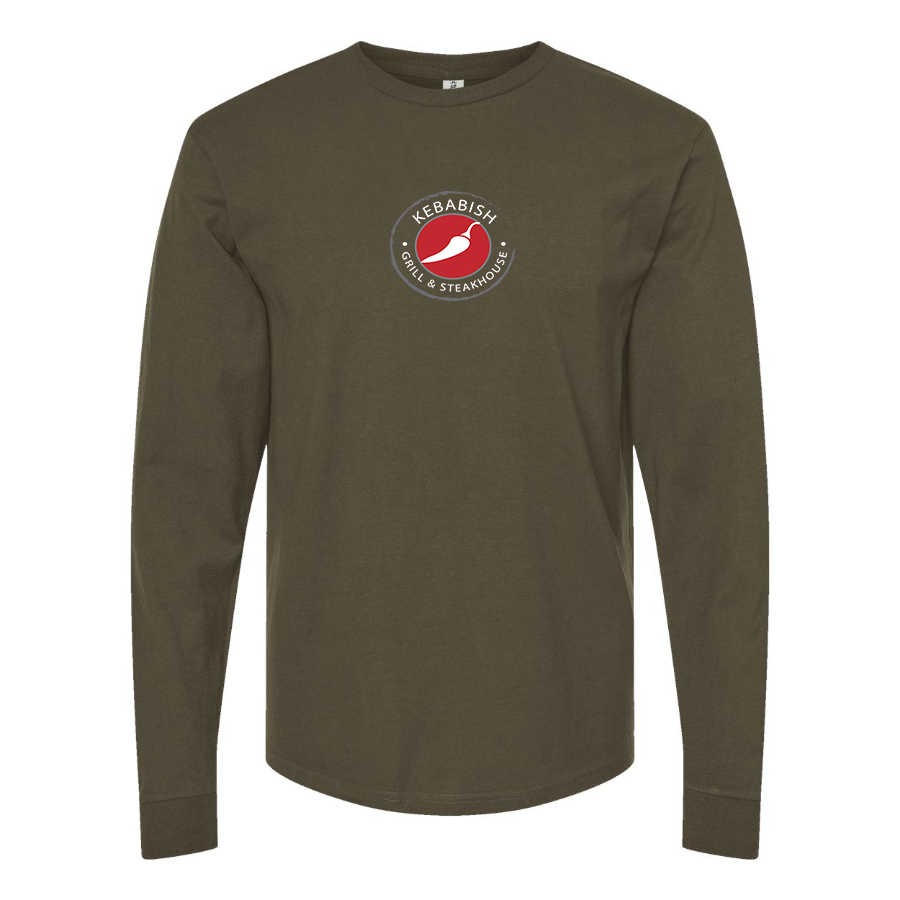 Men's Kebabish Grill & Steakhouse Logo Cotton Long Sleeve T-Shirt