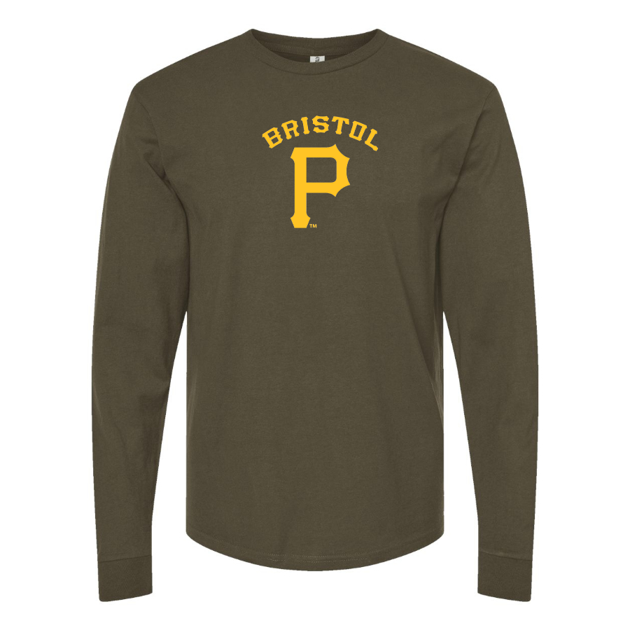 Men's Bristol Pirates Logo Cotton Long Sleeve T-Shirt