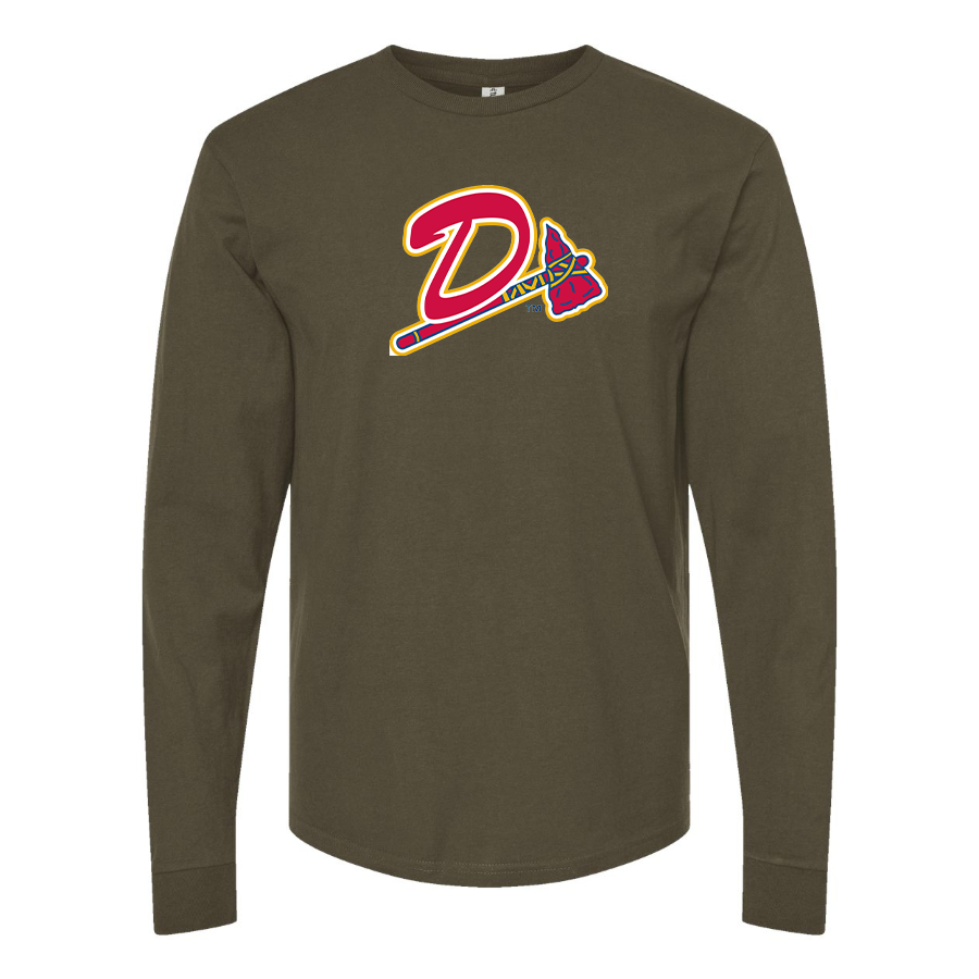 Men's Danville Braves Logo Cotton Long Sleeve T-Shirt