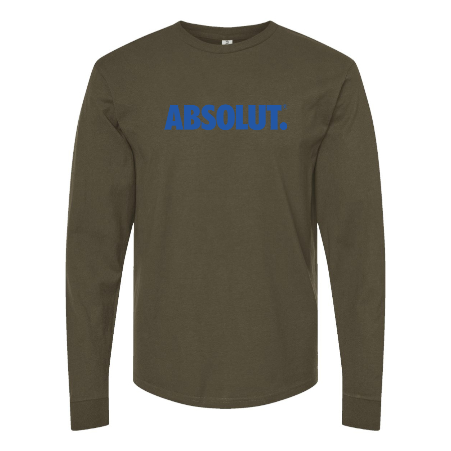 Men's Absolut Logo Cotton Long Sleeve T-Shirt