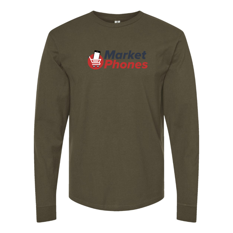 Men's MarketPhones.com Logo Cotton Long Sleeve T-Shirt
