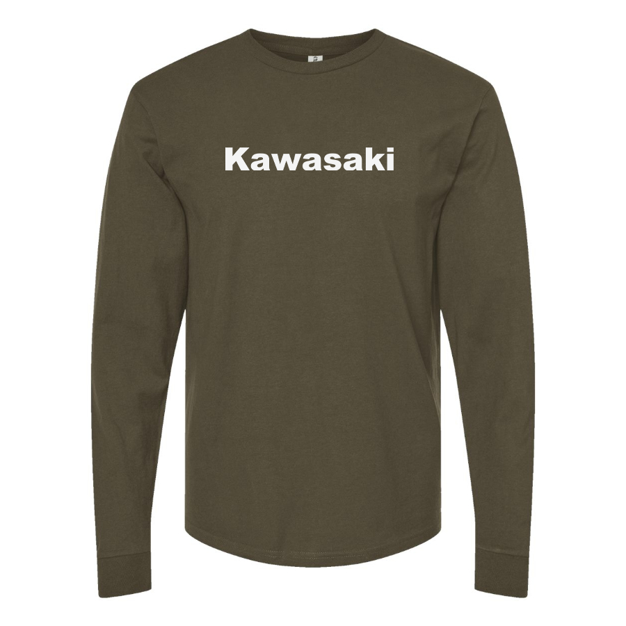 Men's Kawasaki Logo Cotton Long Sleeve T-Shirt