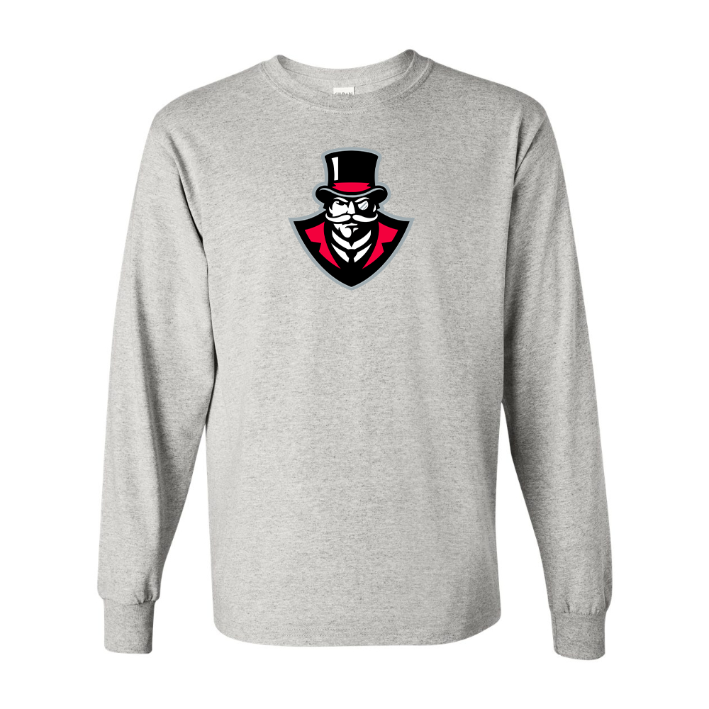 Men's Austin Peay Governors Gildan Heavy Cotton Long Sleeve T-Shirt