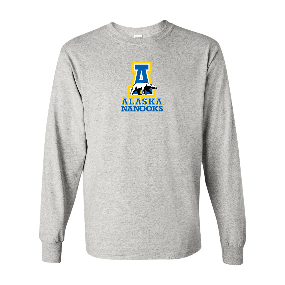 Men's Alaska Nanooks Gildan Heavy Cotton Long Sleeve T-Shirt