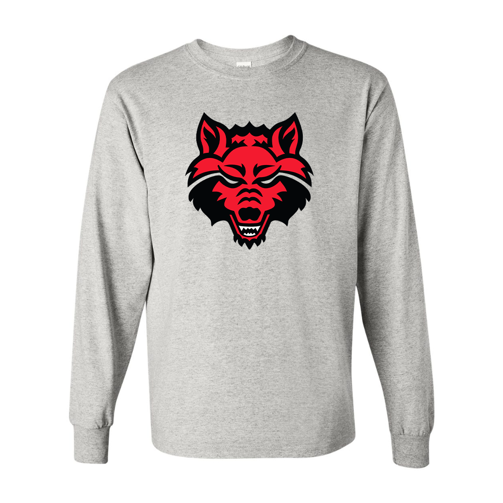 Men's Arkansas State Red Wolves Gildan Heavy Cotton Long Sleeve T-Shirt
