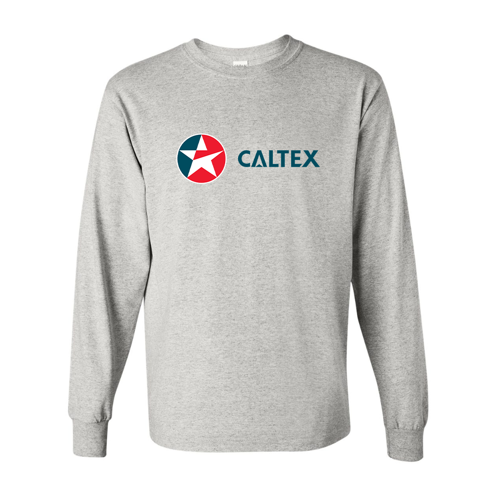 Men's Caltex Gas Station Gildan Heavy Cotton Long Sleeve T-Shirt