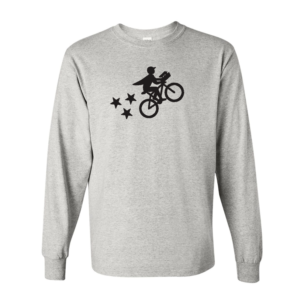 Men's Postmates Bike Gildan Heavy Cotton Long Sleeve T-Shirt