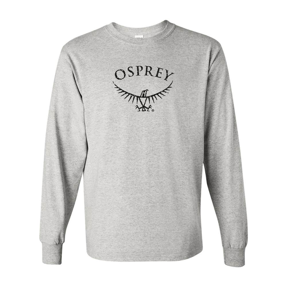 Men's Osprey Black Gildan Heavy Cotton Long Sleeve T-Shirt