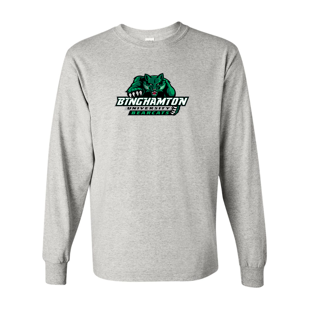 Men's Binghamton Bearcats Gildan Heavy Cotton Long Sleeve T-Shirt