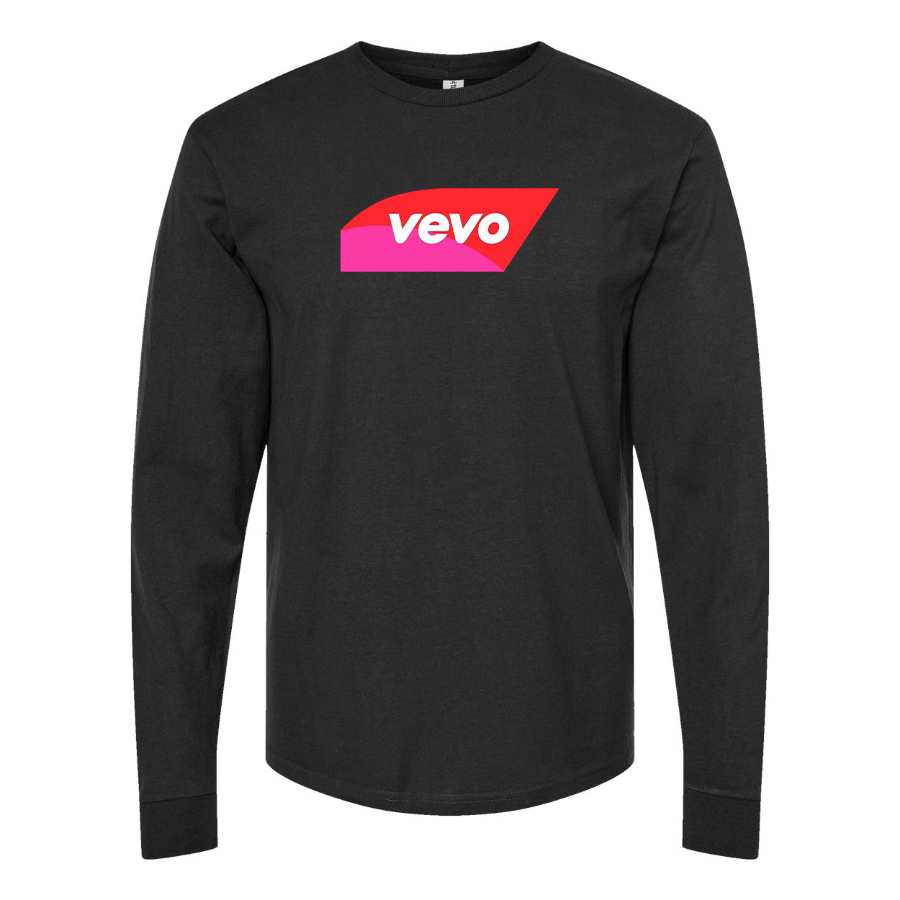 Men's Vevo Thumbnail Banner Logo Cotton Long Sleeve T-Shirt