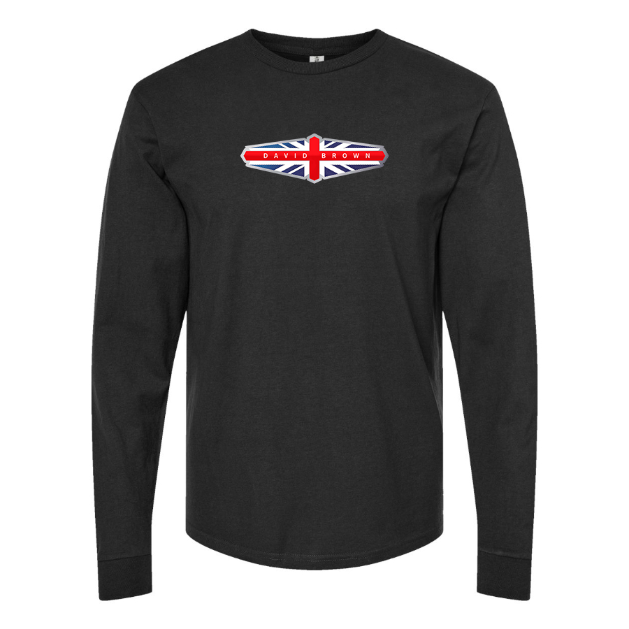 Men's David Brown Logo Cotton Long Sleeve T-Shirt