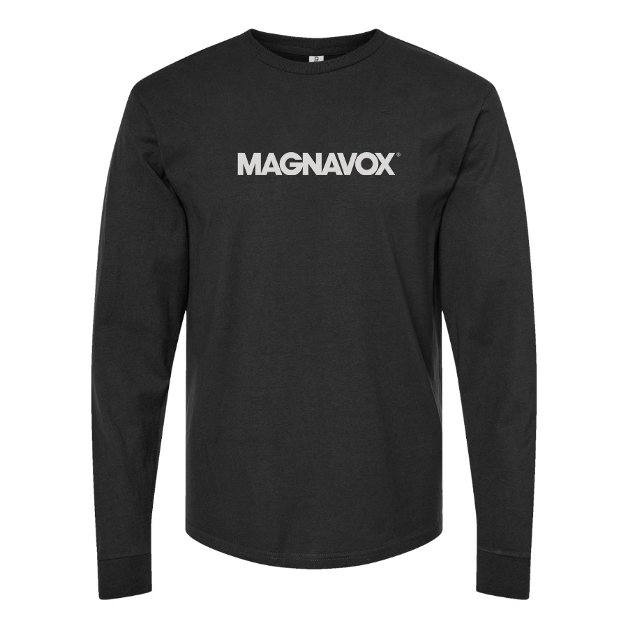 Men's Magnavox Logo Cotton Long Sleeve T-Shirt
