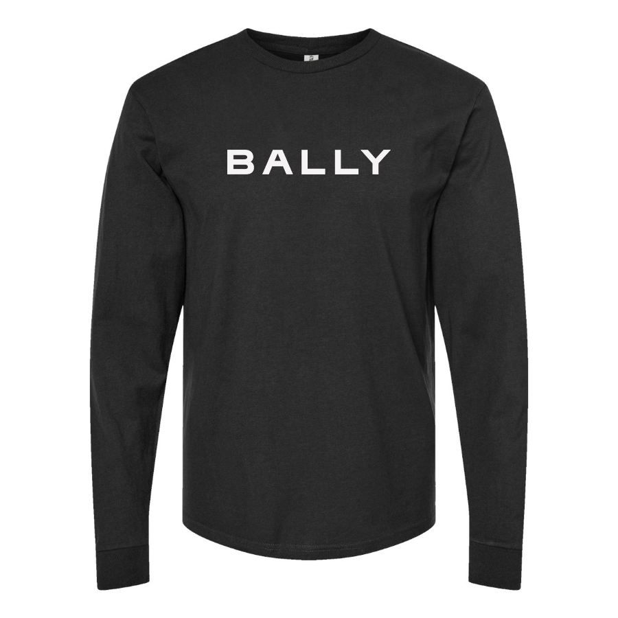 Men's Bally Logo Cotton Long Sleeve T-Shirt