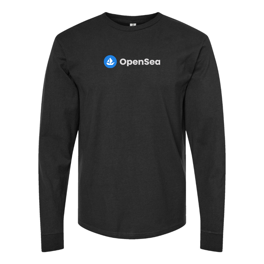 Men's OpenSea Logo Cotton Long Sleeve T-Shirt