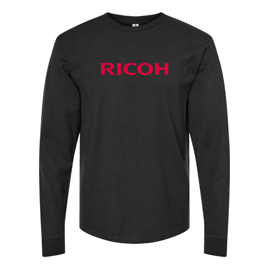 Men's Ricoh Logo Cotton Long Sleeve T-Shirt