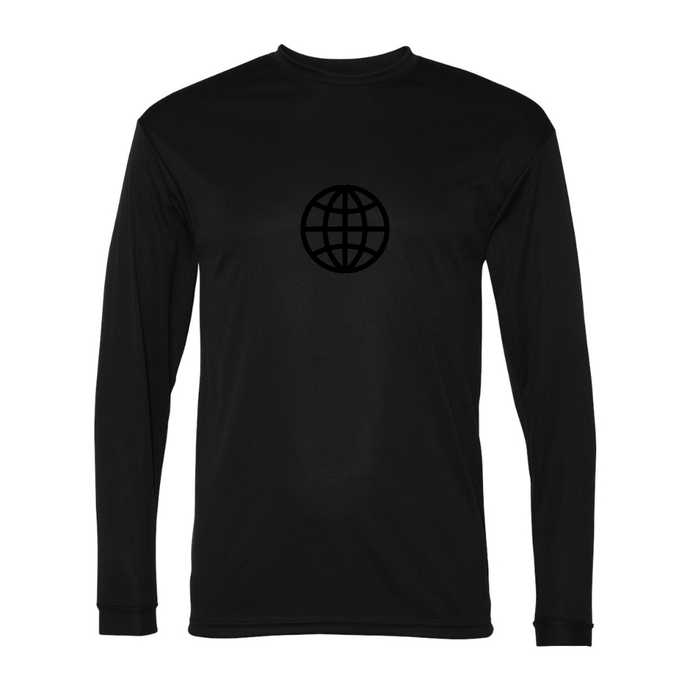 Men's Internet Globe Performance Long Sleeve T-Shirt