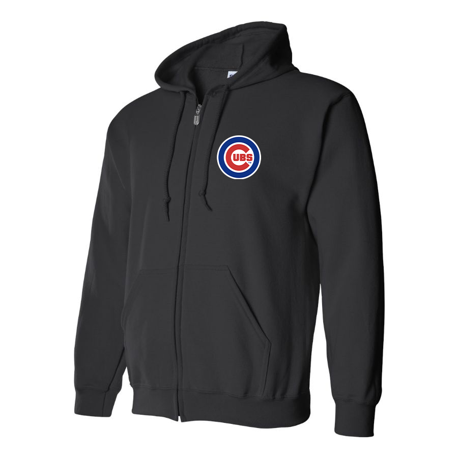 Men's Chicago Cubs Logo Zipper Hoodie